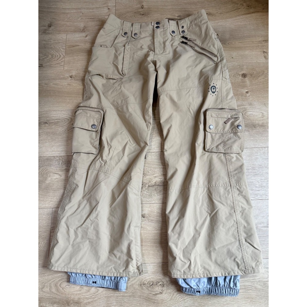 B by Burton Women's ski snow pants cargo insulated mesh zip y2k adjustable sz L